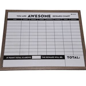 Motivational Weekly Reward Chart with Wooden Frame